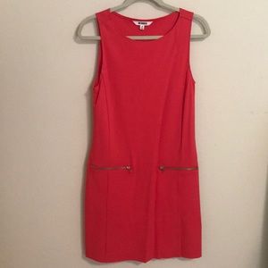 Red BB Dakota dress with cute zippered pockets.